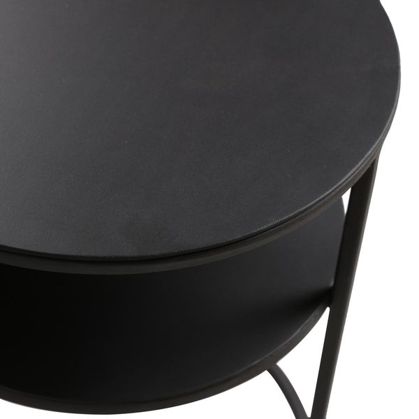 Table basse en métal noir ovale 120 cm GRAYSON