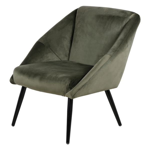 Fauteuil velours vert foncé Hoto