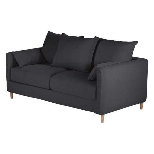 Canapé 3 places tissu recyclé anthracite Figari