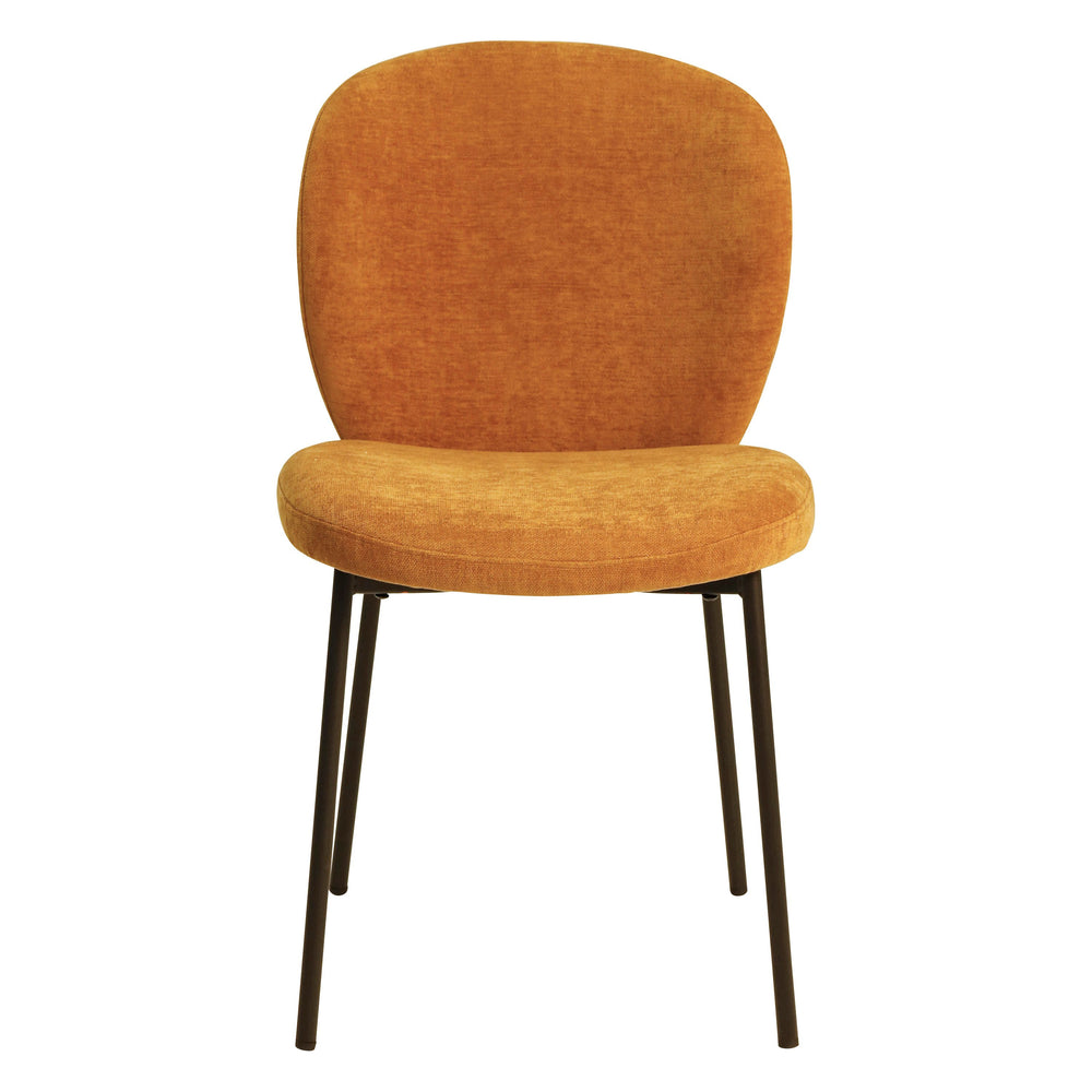 Chaise repas tissu cuivre Alba