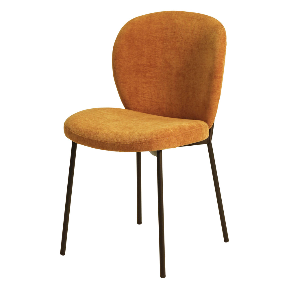 Chaise repas tissu cuivre Alba