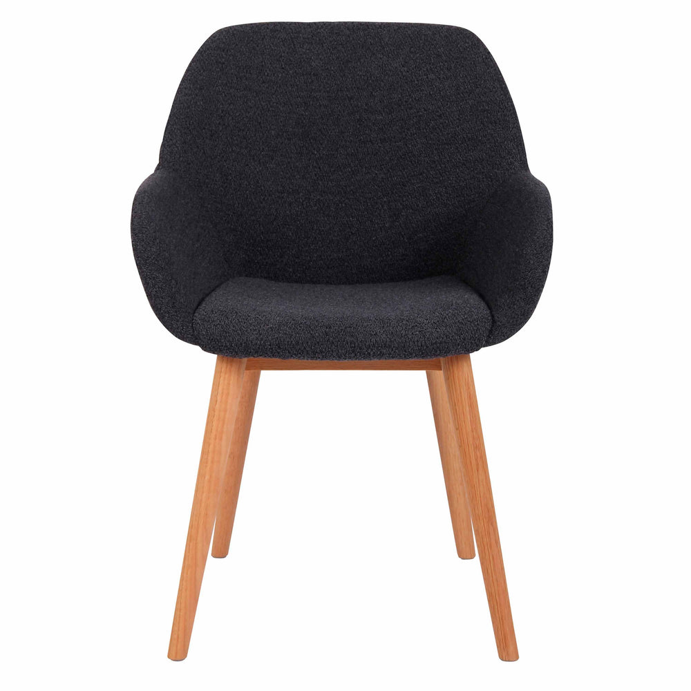 Chaise accoudoirs tissu bleu foncé ALTEA