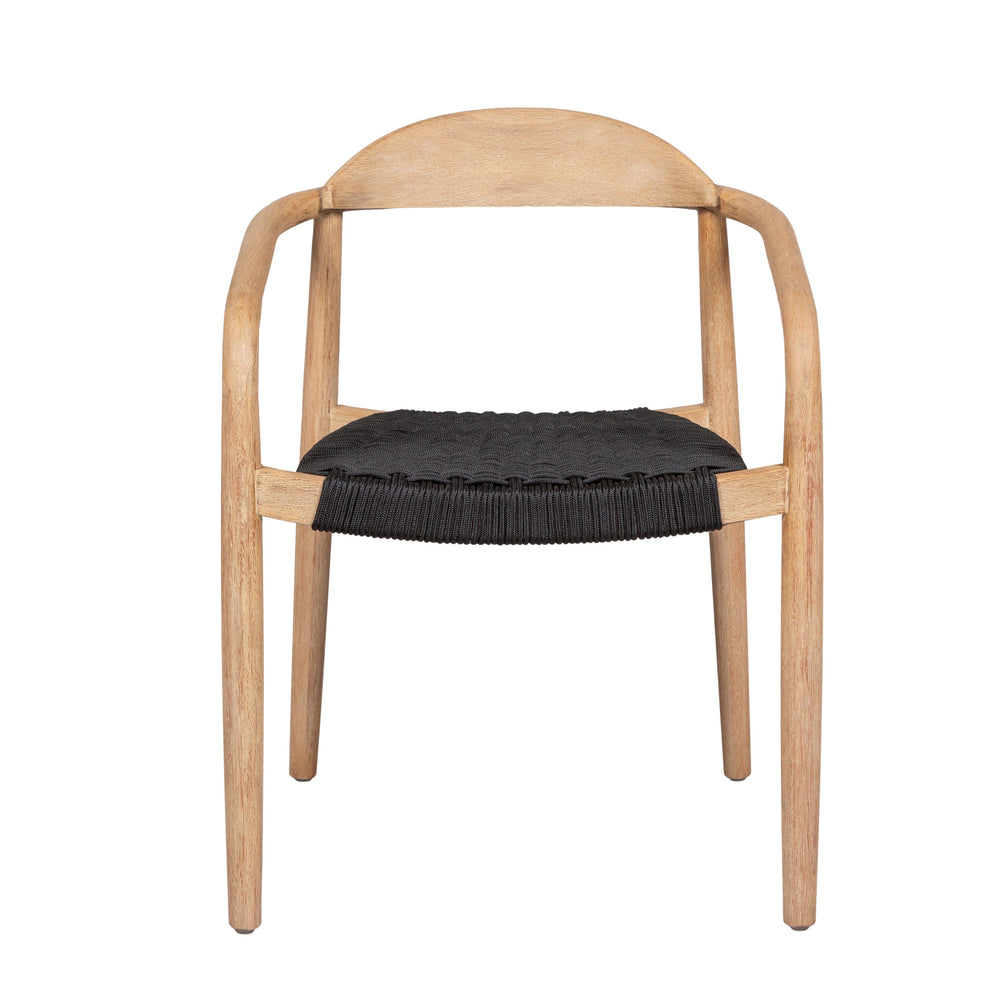 Chaise repas Eucalyptus et corde noire ANAM