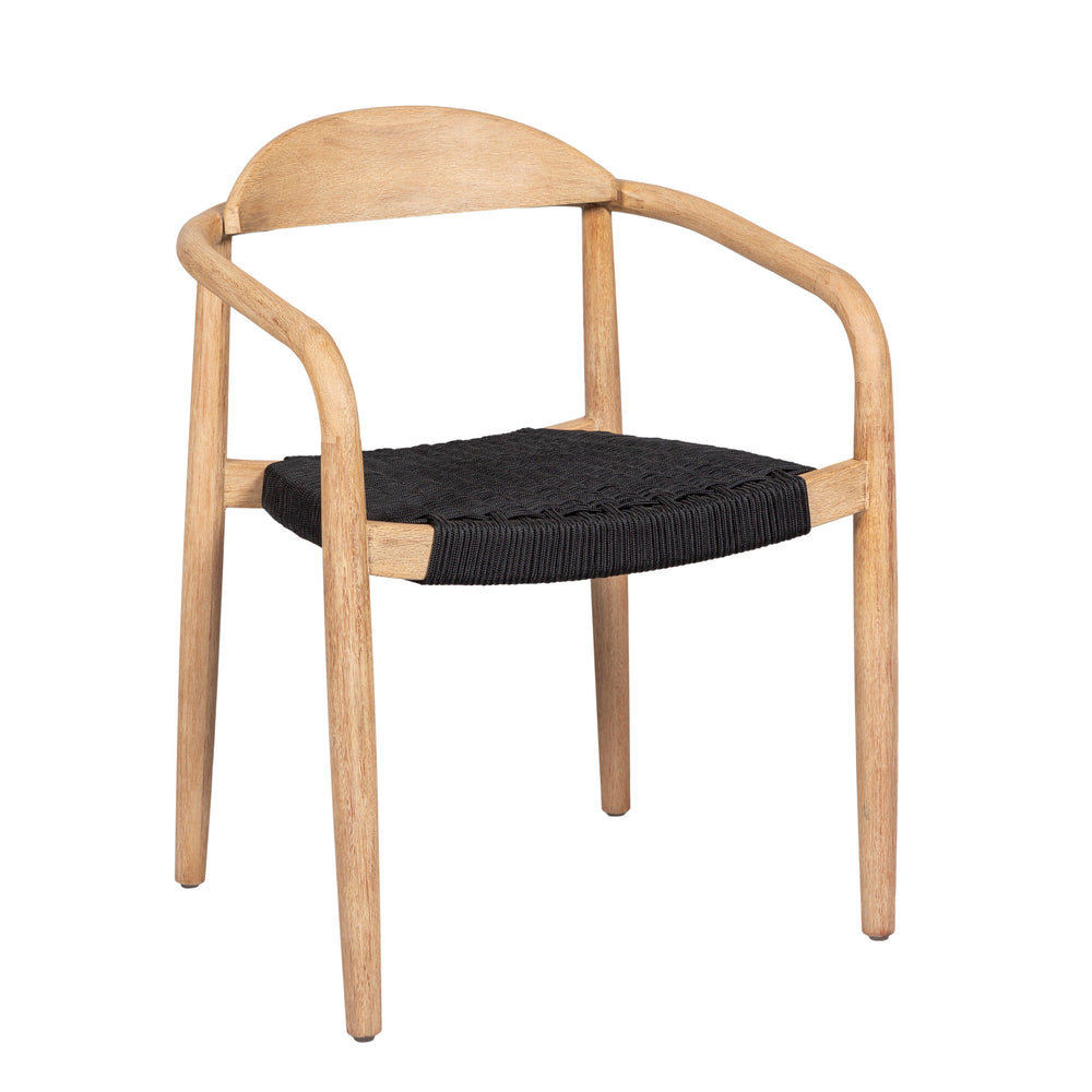 Chaise repas Eucalyptus et corde noire ANAM