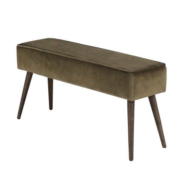 Banc en velours kaki Popy