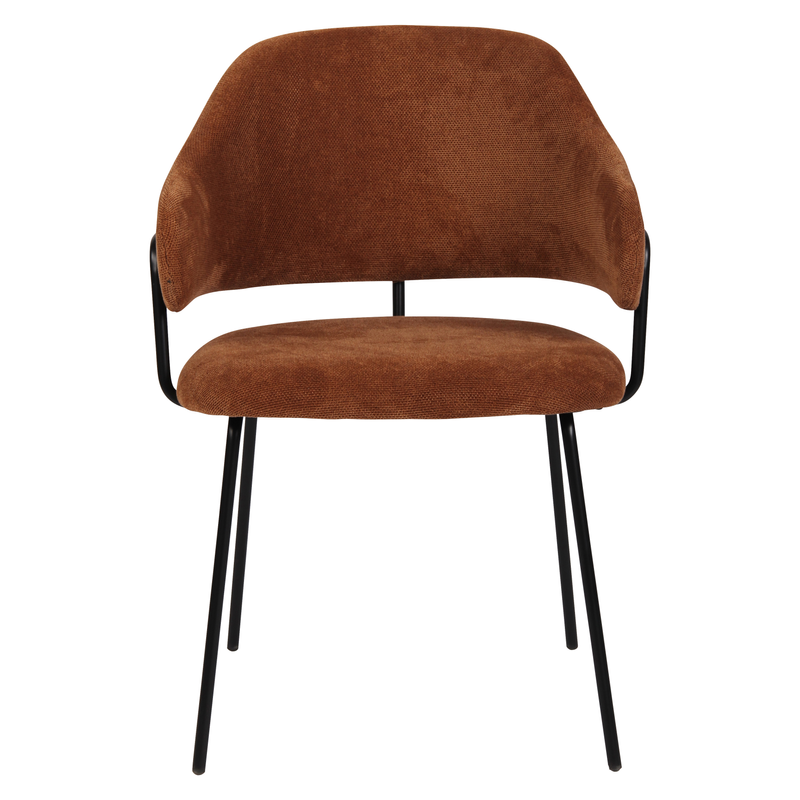 Chaise repas tissu cuivre Ezra