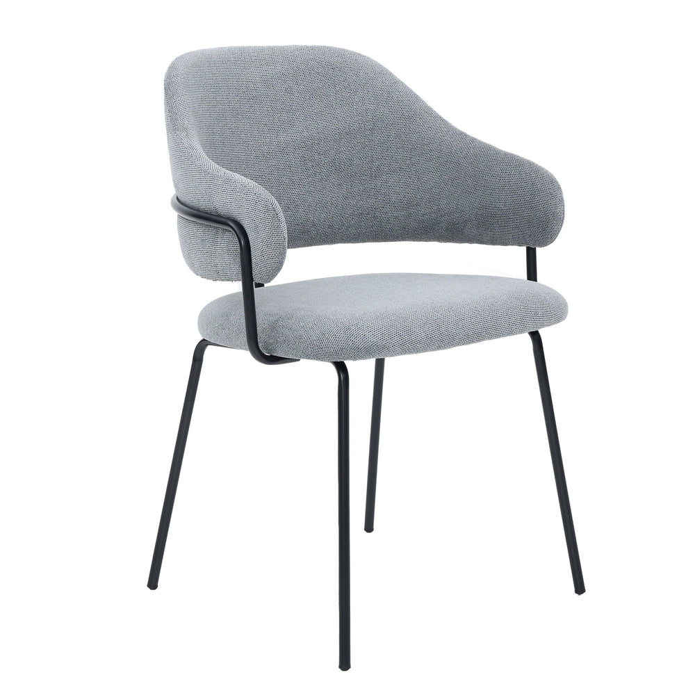 Chaise repas tissu gris Ezra