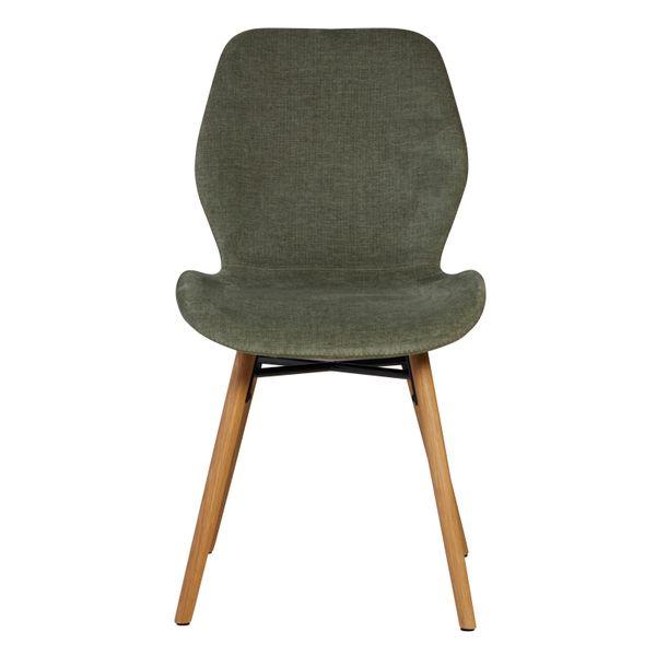 Chaise en tissu soft touch vert bouteille KERI