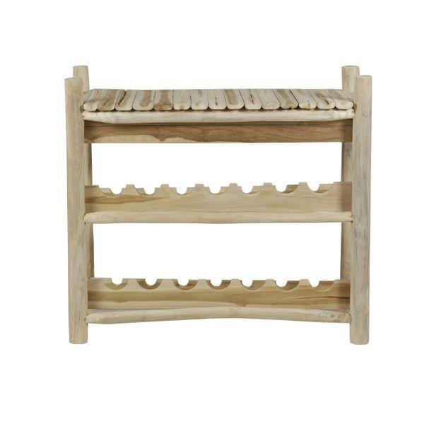 Porte-bouteilles style chalet en teck Noldor