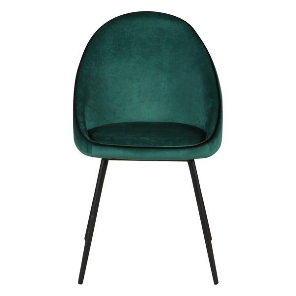 Chaise design velours vert canard Maya