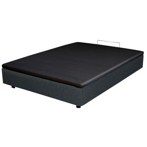 Sommier coffre 140 x 190 gris foncé Haris