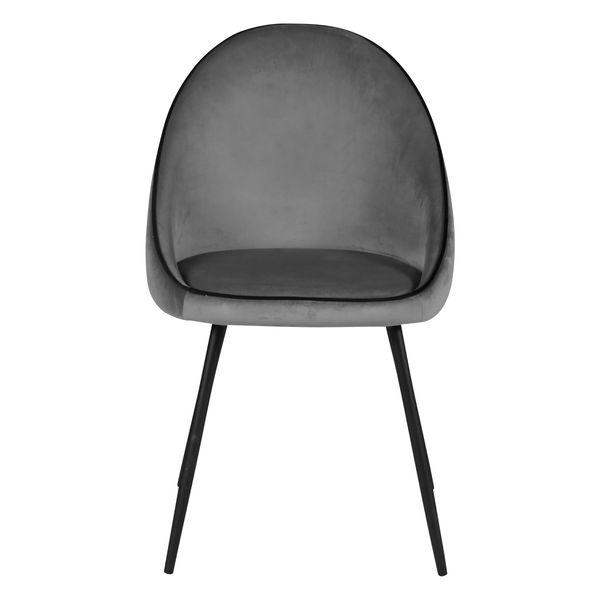 Chaise design velours anthracite Maya