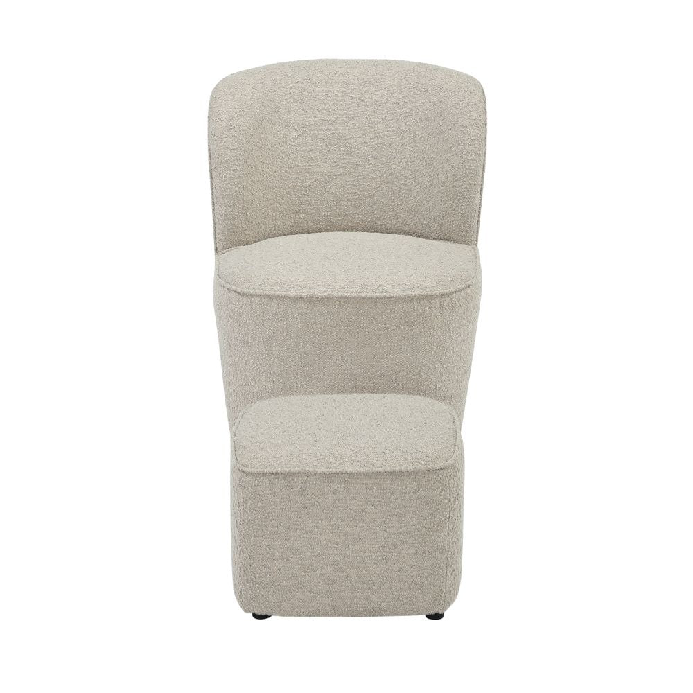 Fauteuil en bouclette sable Jona