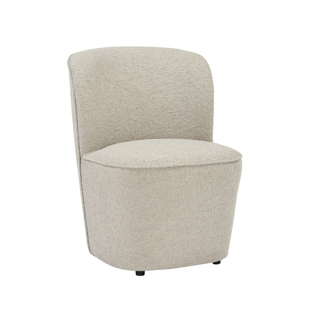 Fauteuil en bouclette sable Jona