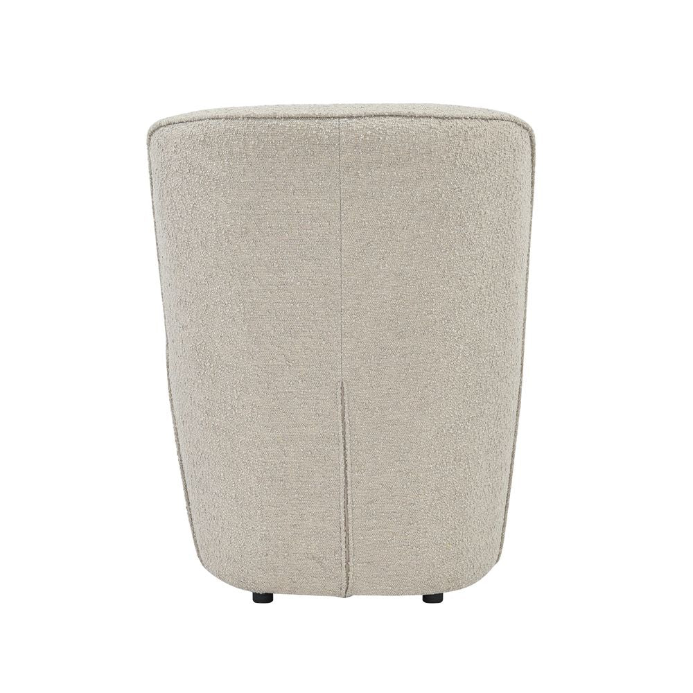 Fauteuil en bouclette sable Jona