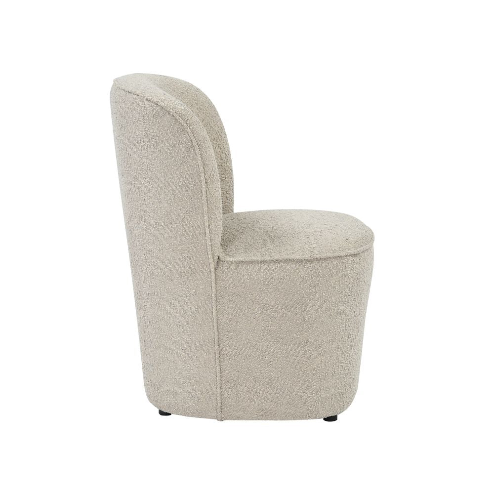 Fauteuil en bouclette sable Jona