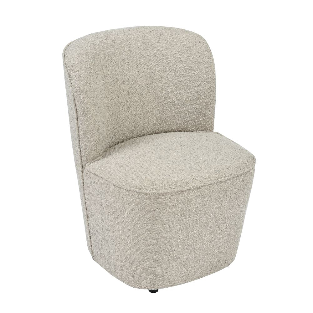 Fauteuil en bouclette sable Jona