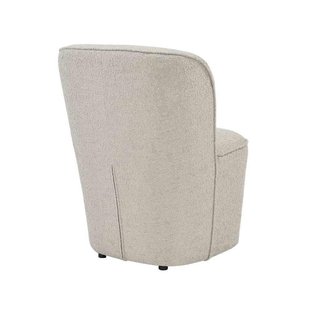 Fauteuil en bouclette sable Jona