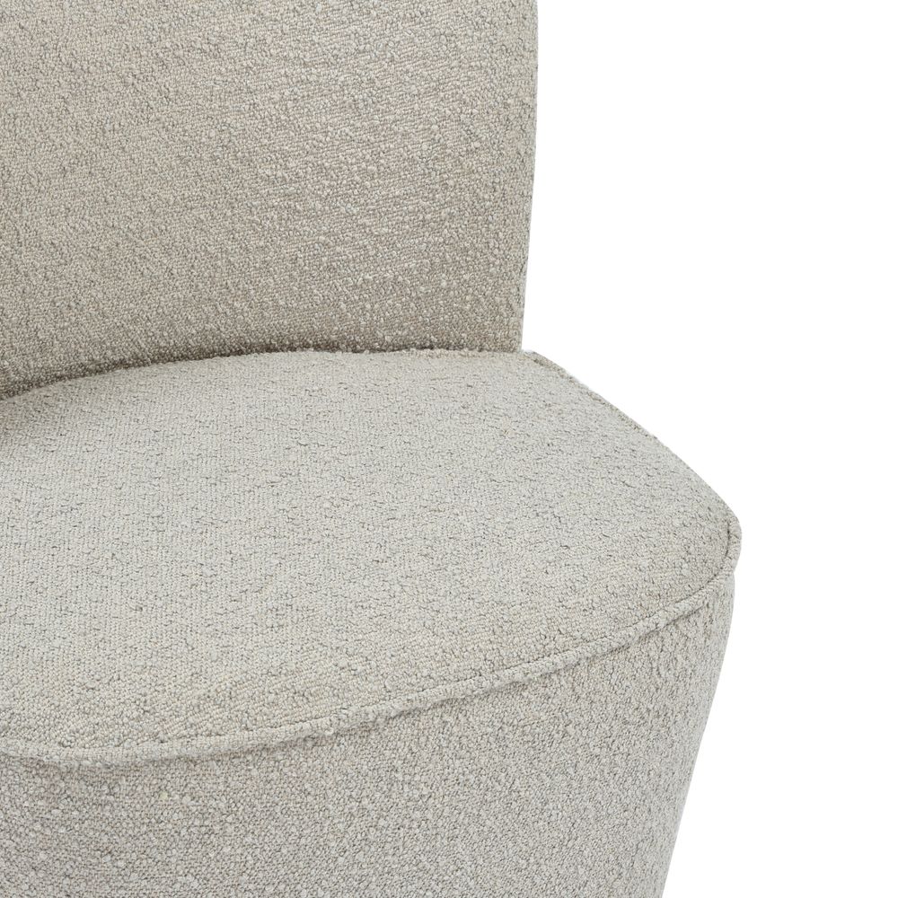 Fauteuil en bouclette sable Jona
