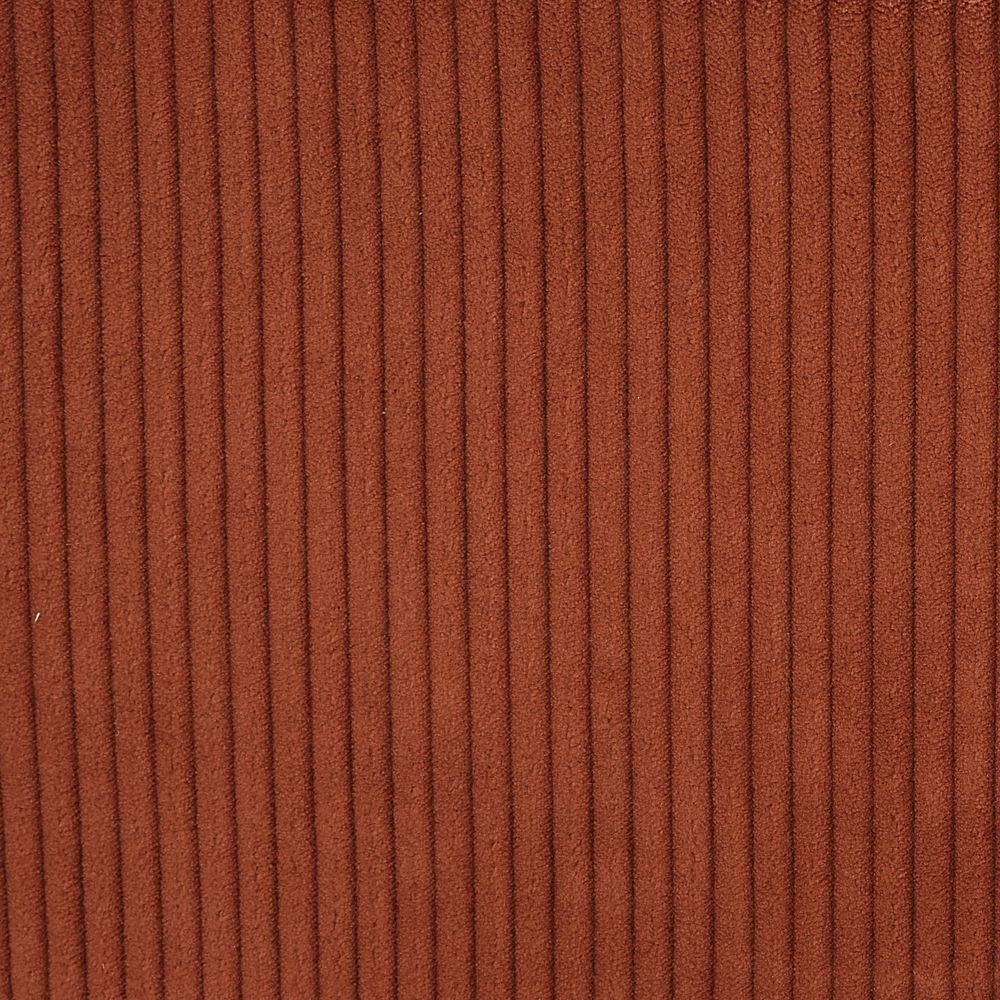 Fauteuil pivotant velours côtelé terracotta