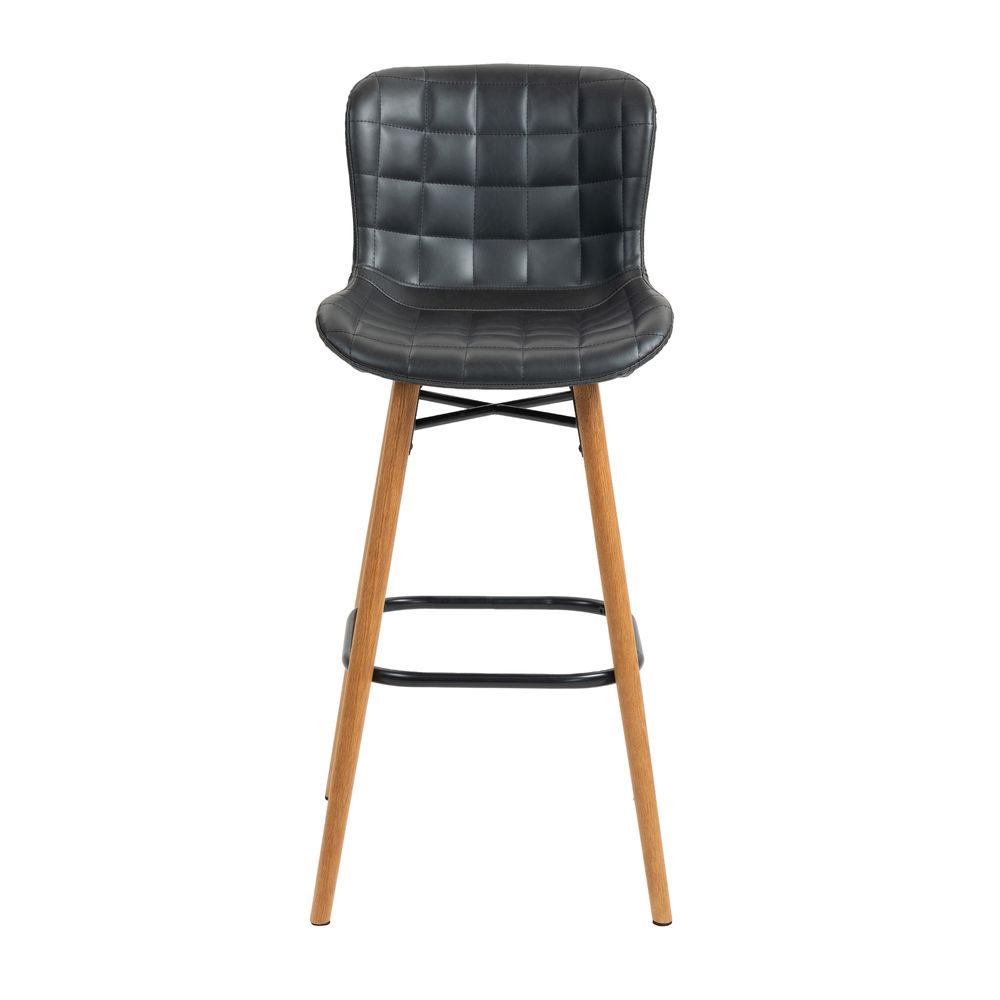 Chaise snack PU noir KERMA