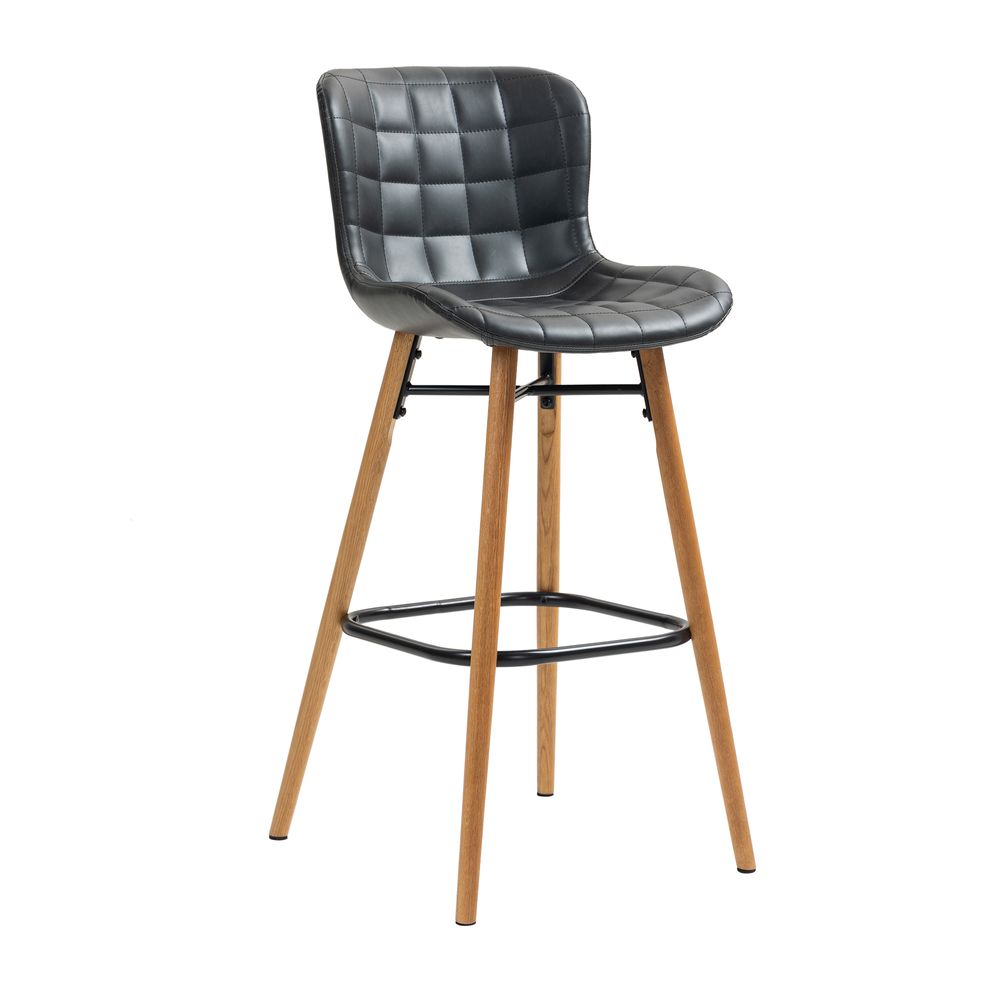 Chaise snack PU noir KERMA