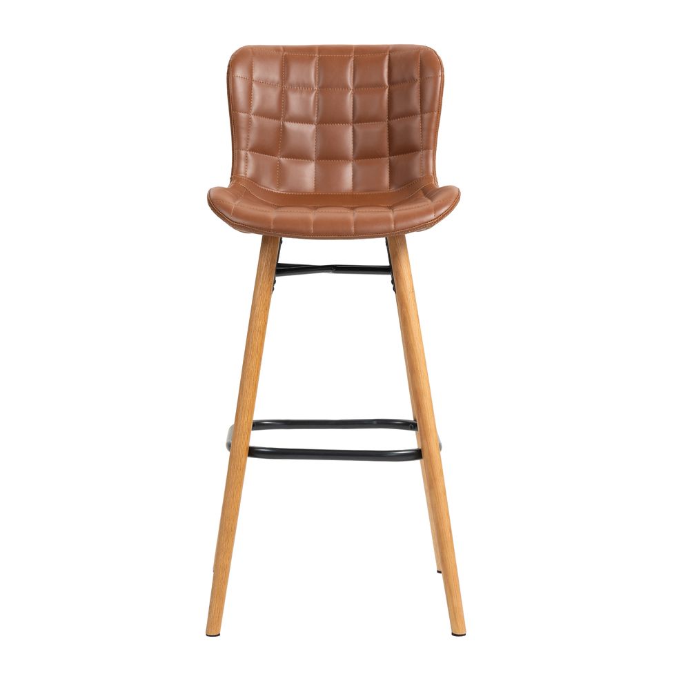 Chaise snack PU Marron KERMA