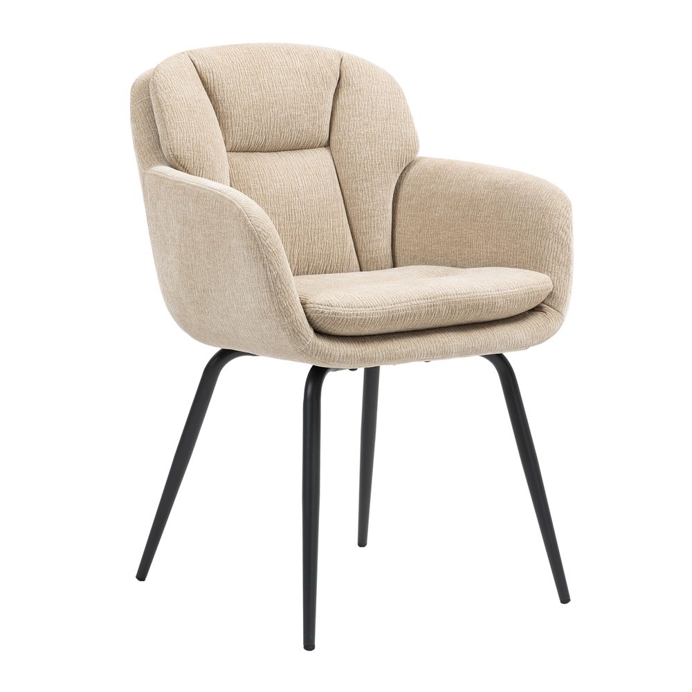 Chaise accoudoirs sable