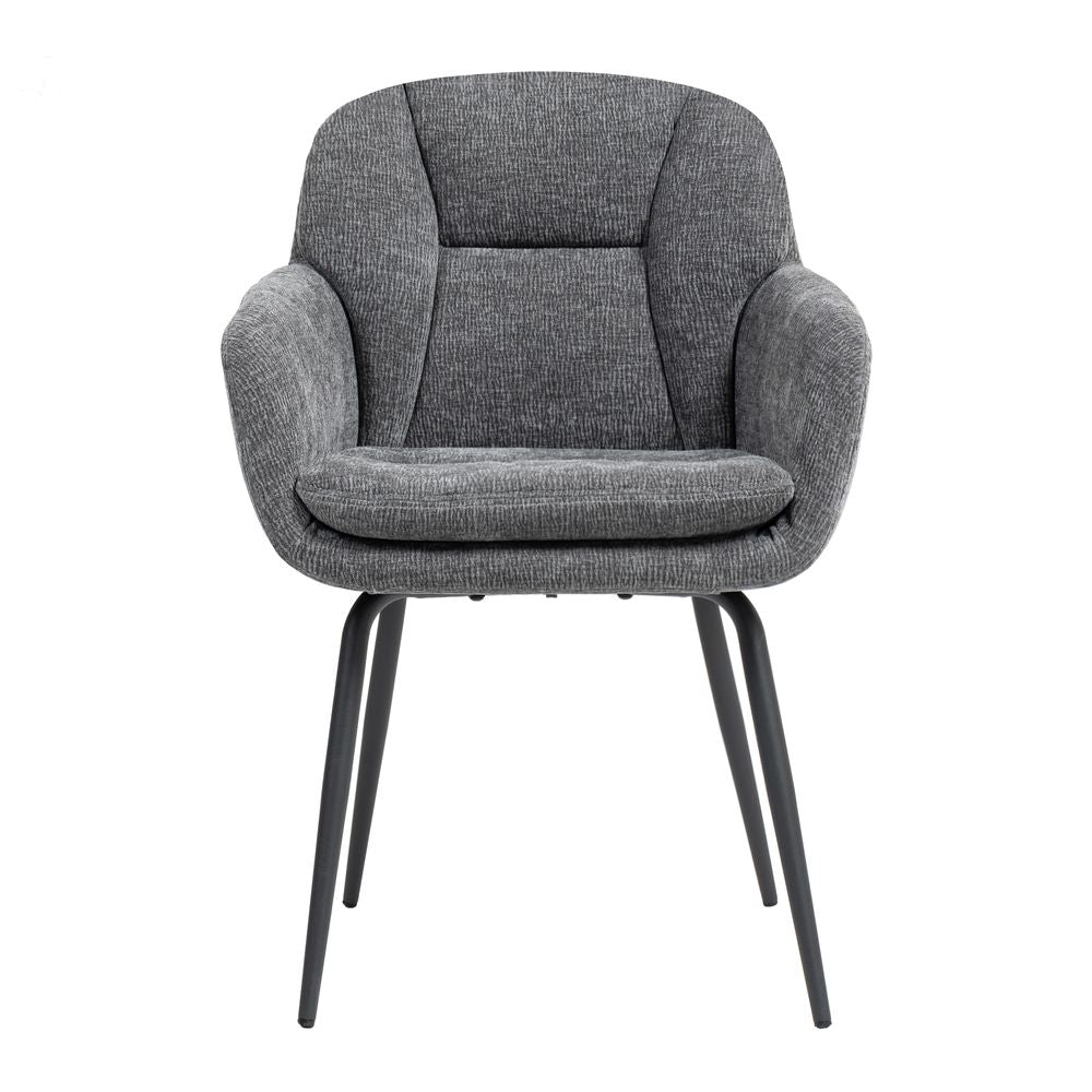 Chaise accoudoirs gris foncé