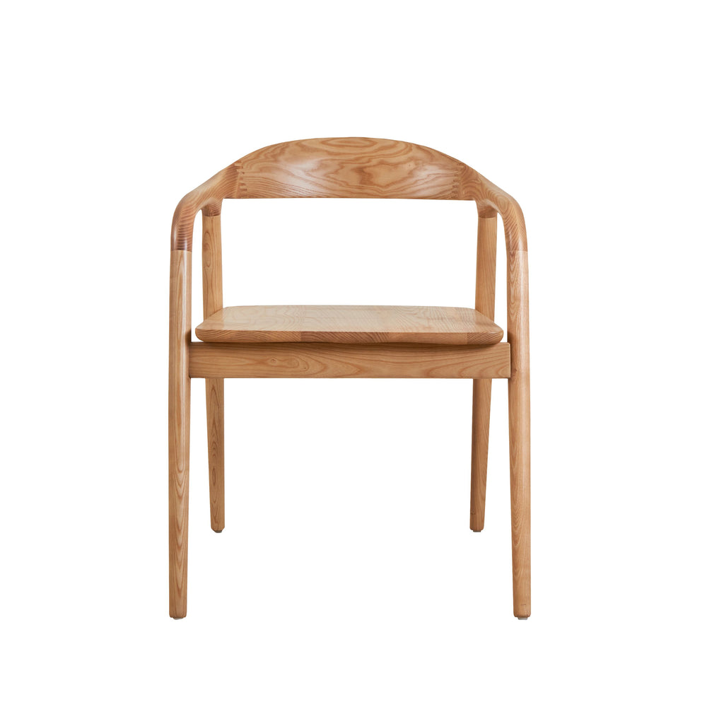Chaise repas avec accoudoirs en frêne naturel OLGA