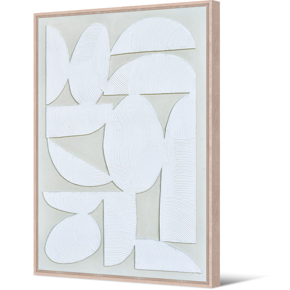 Toile en relief et cadre naturel en pin 60x90 Pôdevache