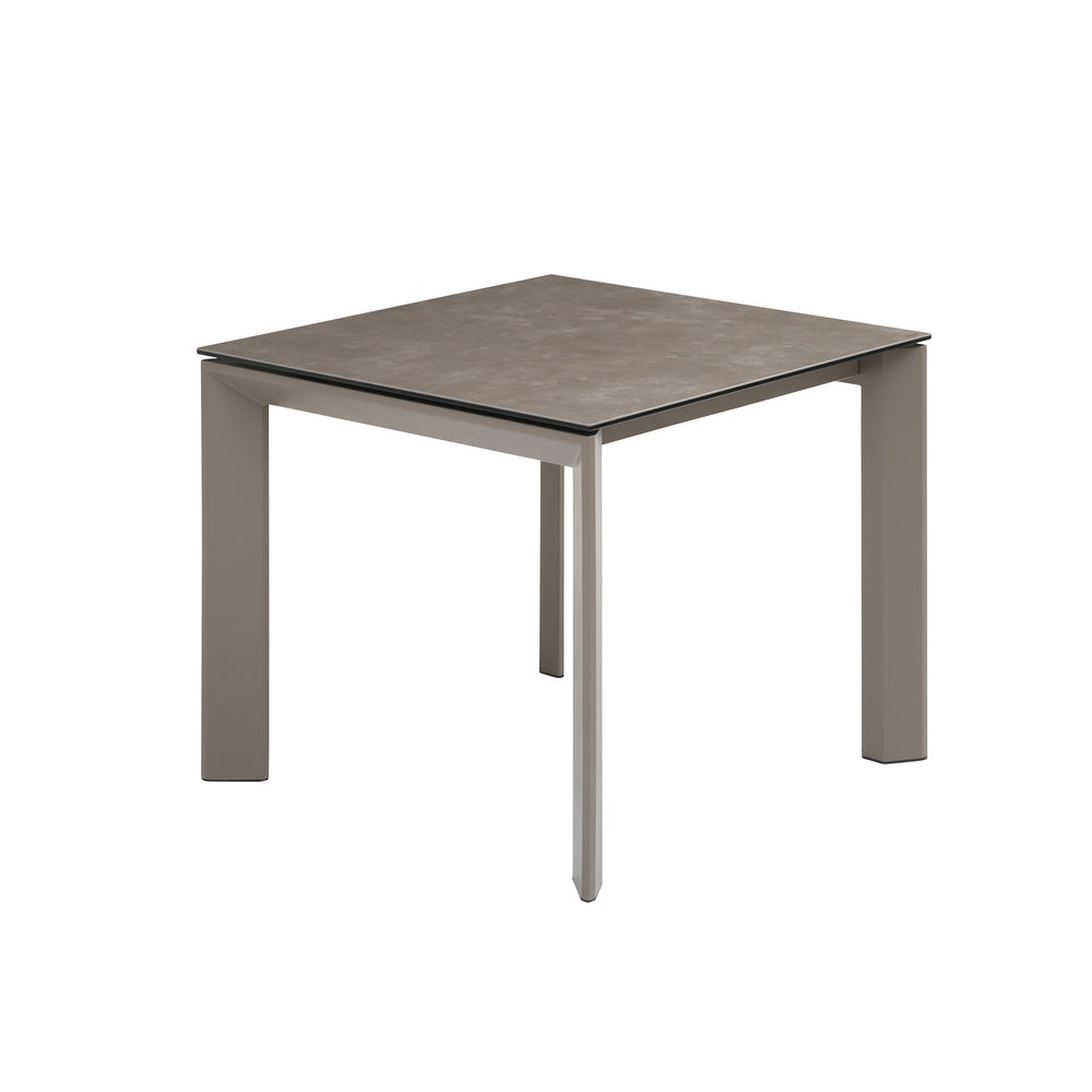Table repas céramique gris 90 cm avec allonge 60 cm SCAR