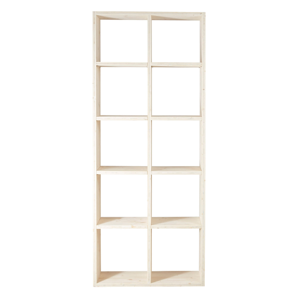 Cube de rangement pin brut 10 niches