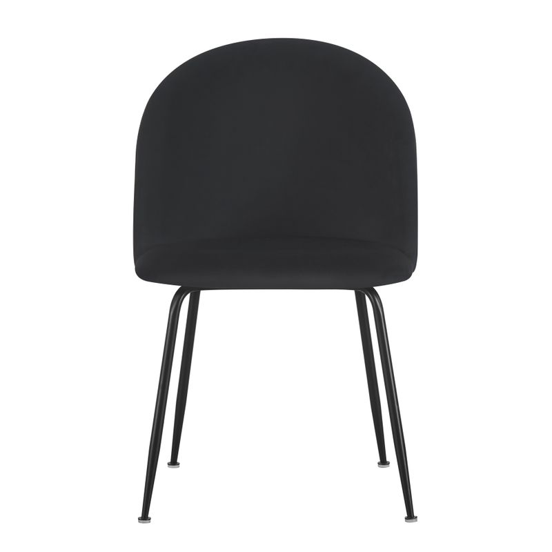 Chaise repas velours noir