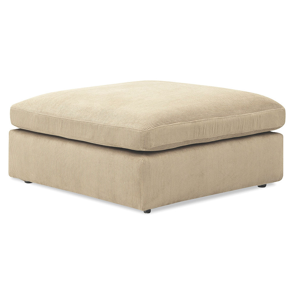 Pouf pour canapé 100cm velours côtelé écru WAYNE