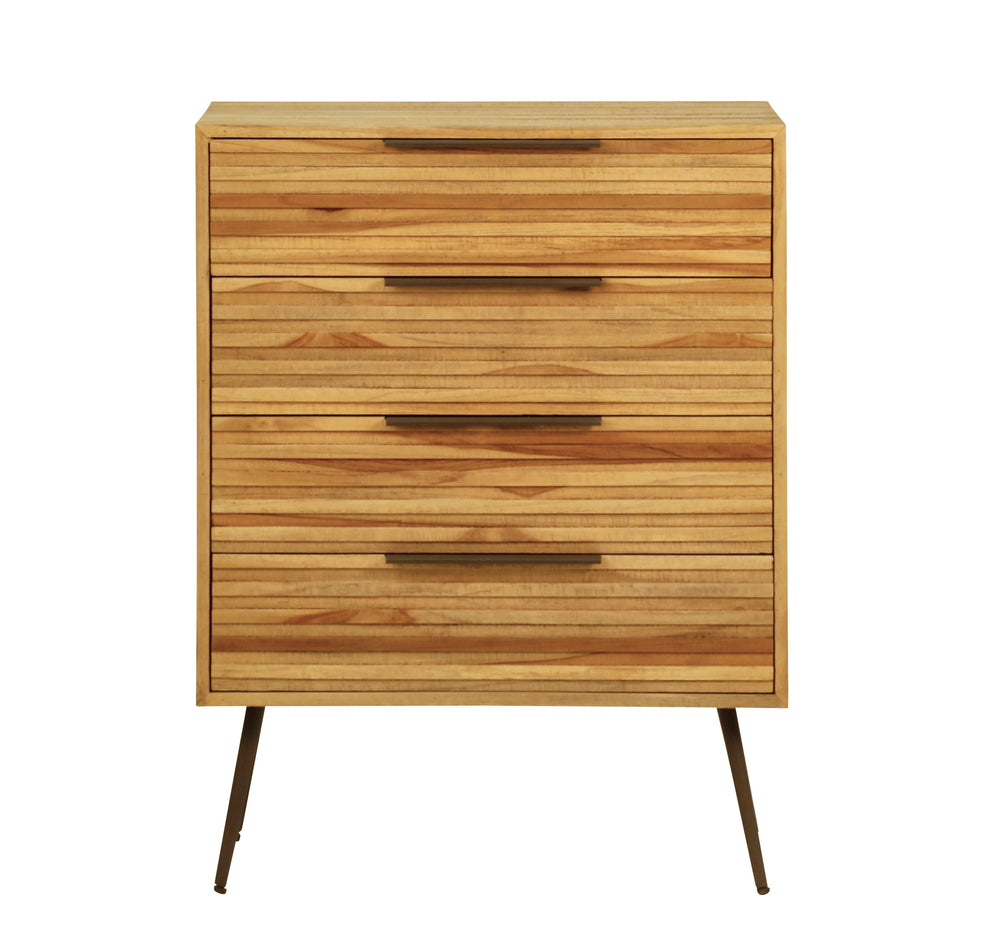 Commode teck recyclé 4 tiroirs WOODY