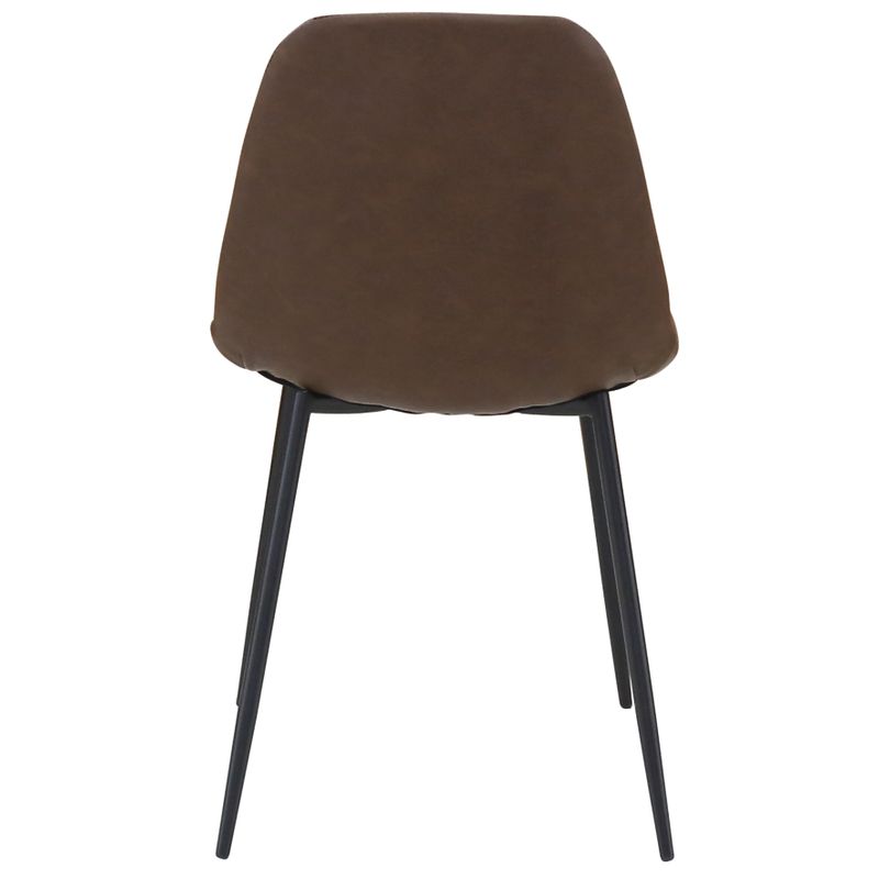 Chaise imitation cuir marron