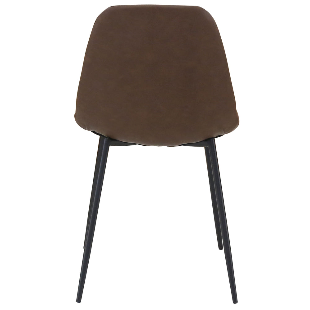 Chaise imitation cuir marron
