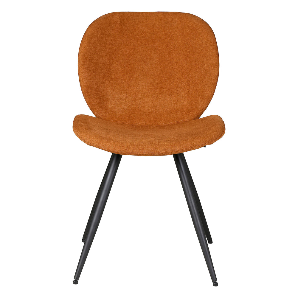 Chaise repas tissu rouille Zinia