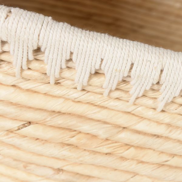 Panier rectangulaire tressage Abaca et corde Rop (set de 2)
