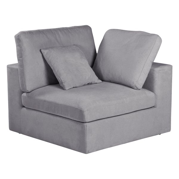 Module canapé 100cm accoudoir gris foncé WAYNE