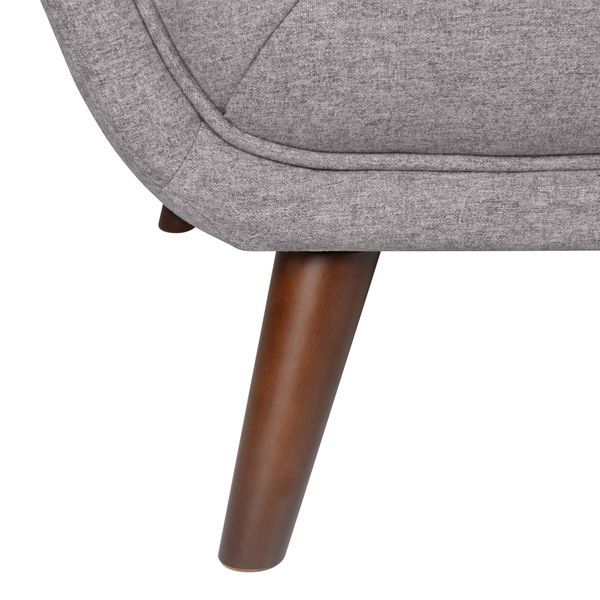 Fauteuil en tissu gris foncé BERYL