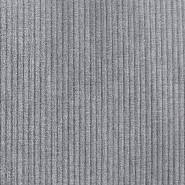 Chaise snack velours côtelé gris clair h 65cm ADA