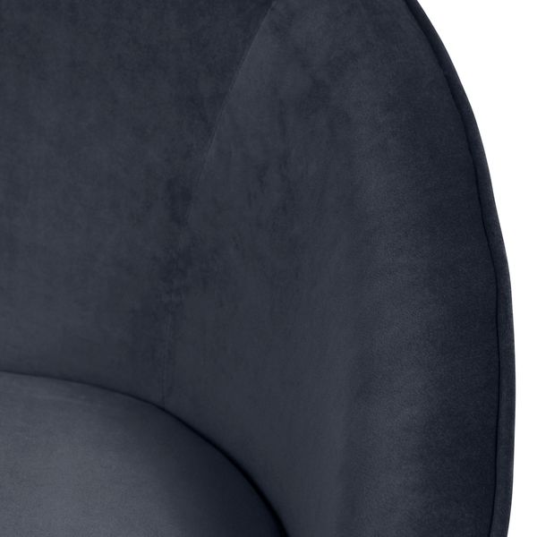 Fauteuil velours gris foncé Safir