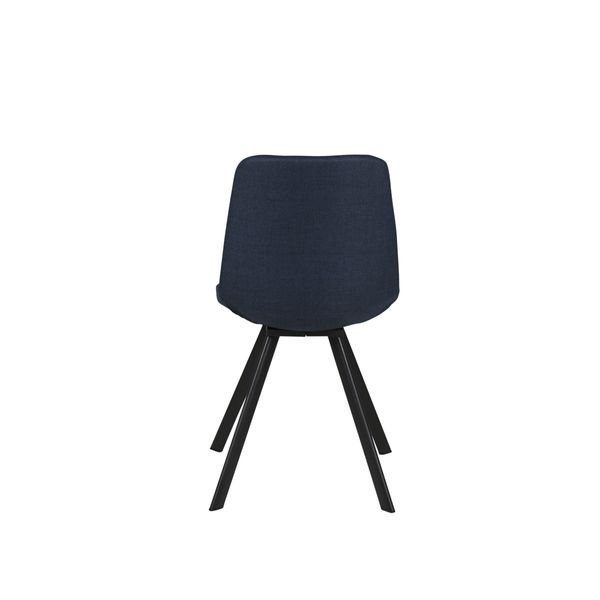 Chaise en tissu bleu Carl