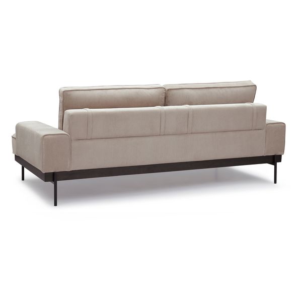Canapé 3 places velours cotelé beige Yoko