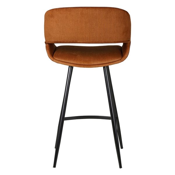 Chaise snack velours côtelé cognac h 65cm ADA