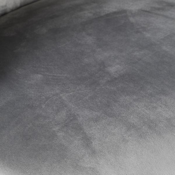 Chaise snack velours gris clair pieds métal noir YATA
