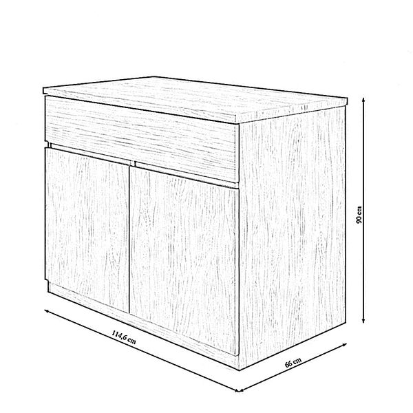 Îlot central cuisine 115cm Lanza