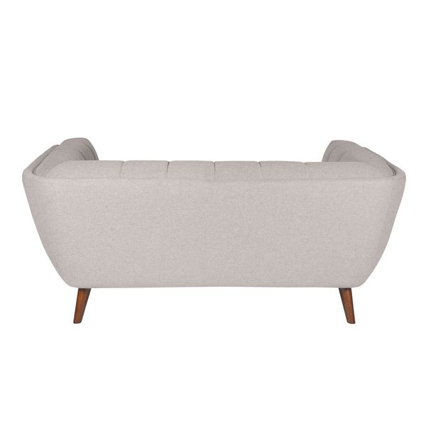 Canapé 2 places tissu gris clair BERYL